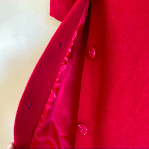 Harvé Benard Red Coat - %100 Wool - Picture 11 of 15